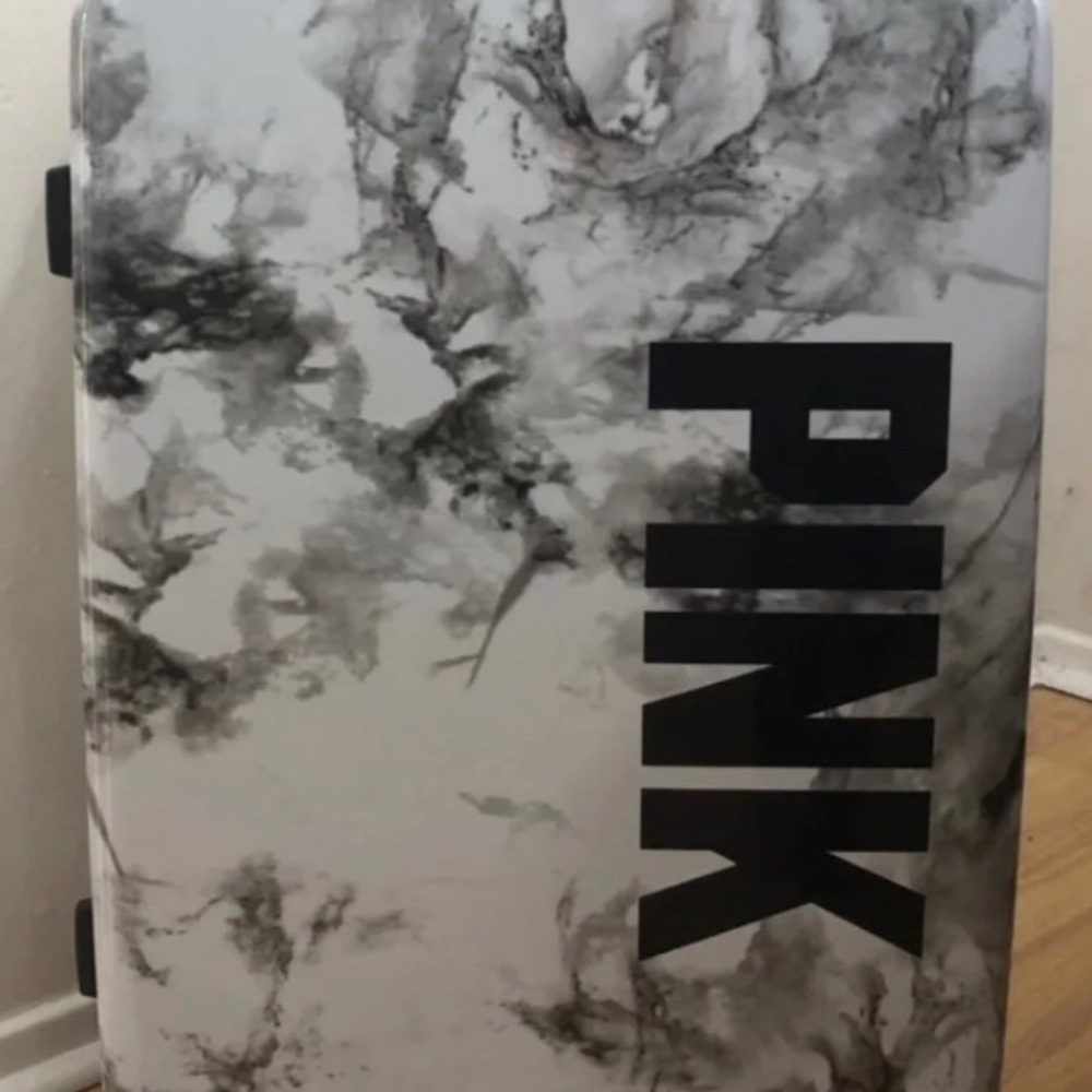 SOLD!!!!!!!!!!!Vs PINK marble hard case luggage